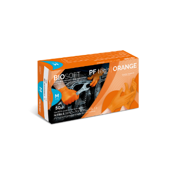 Immagine di GUANTI NITRILE GLOVELY - BIOSOFT PF Tech Orange